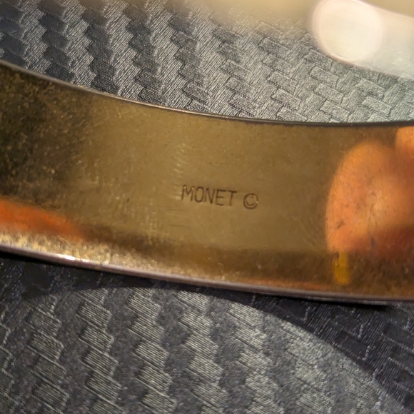 Monet Gold Brass Tone Bangle - Picture 2 of 4